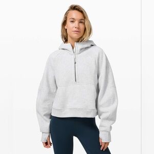 Lululemon Scuba Oversized Half Zip Hoodie *Heathered Core Ultra Light Grey M/L